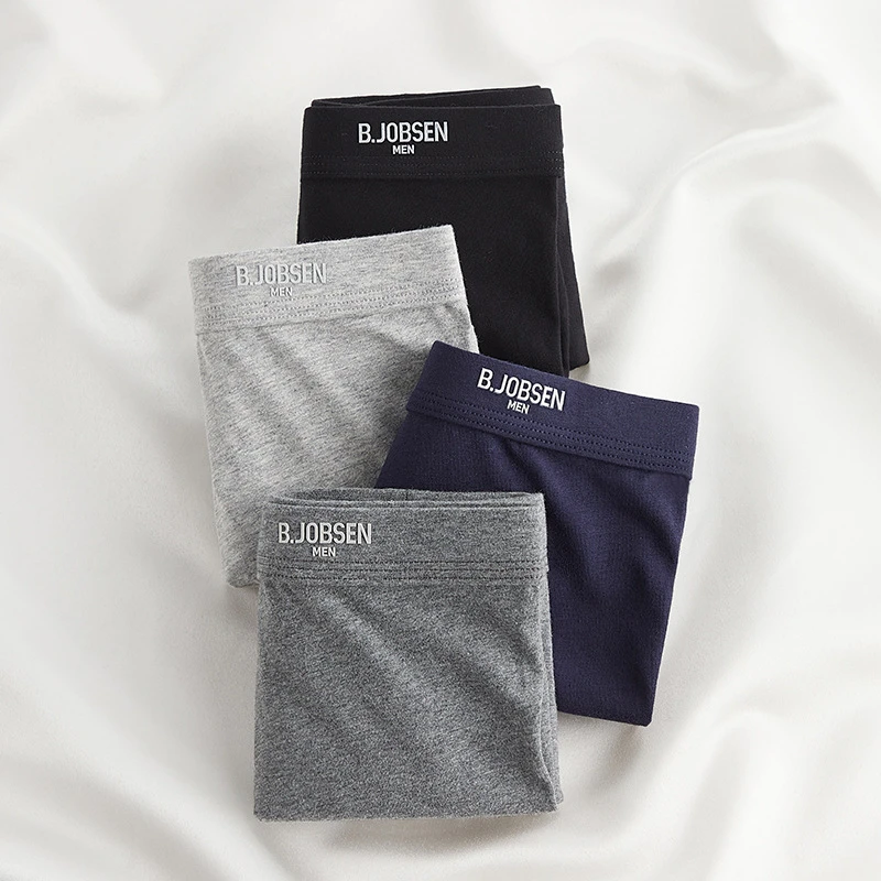 男士内裤纯棉平角裤夏季透气中腰大码四角短裤男生简约内裤