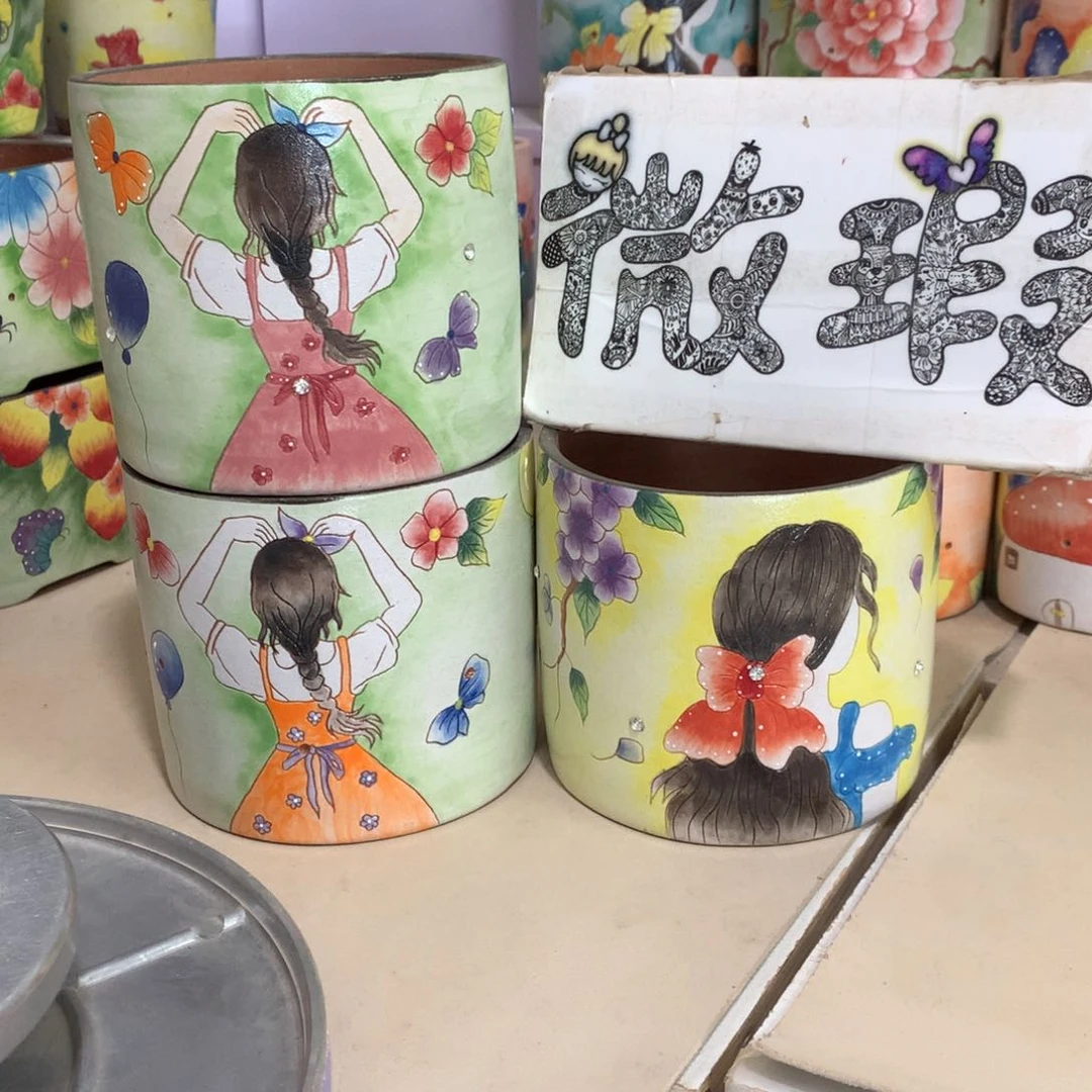 木*福利花盆，手绘花盆