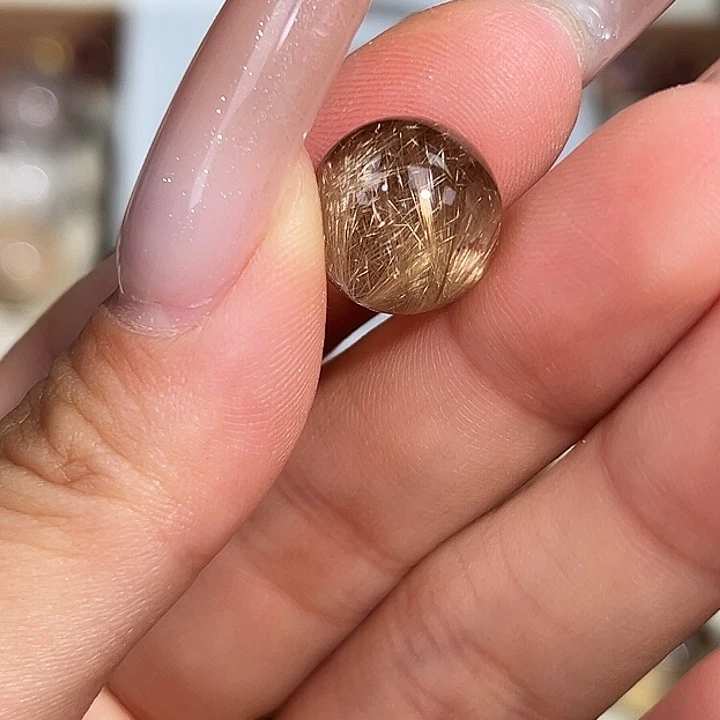 未镶嵌珠宝半成品水晶13.2发晶打孔不退换