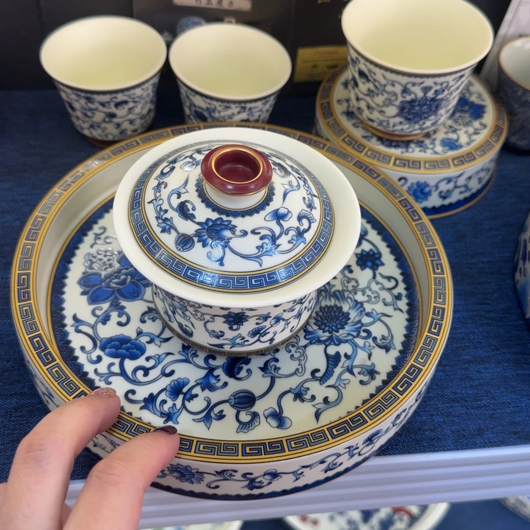 陶景德陶瓷盖碗茶具