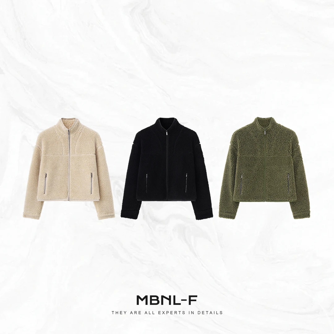 MBNL-F“经典鹅系” 羊毛混纺绒毛感立领外套 秦磊XM-XWT6241