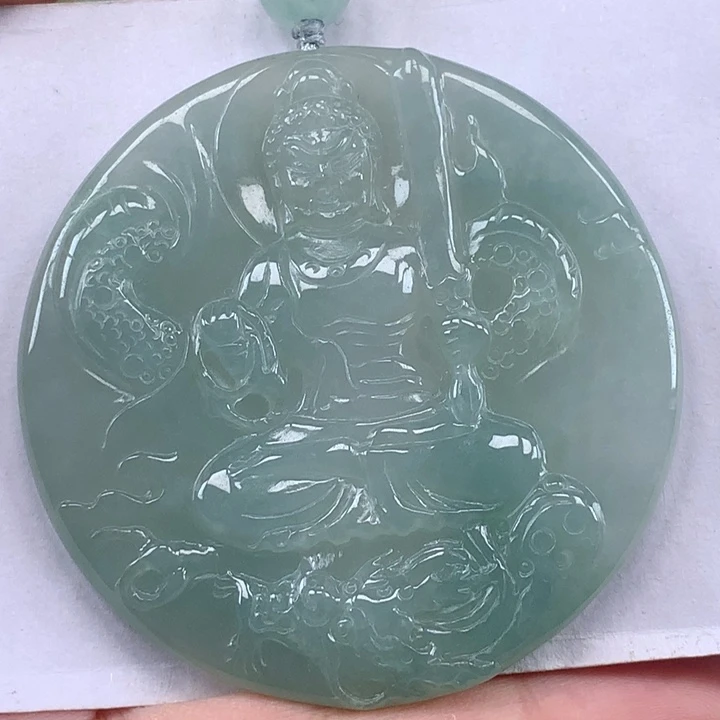 颈饰未镶嵌翡翠不动明王吊坠