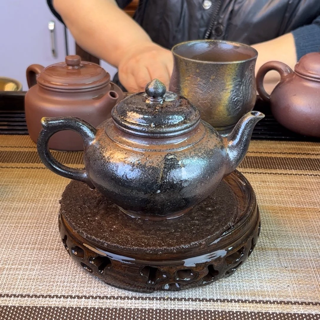 茶壶紫砂底槽清柴烧240cc瑕