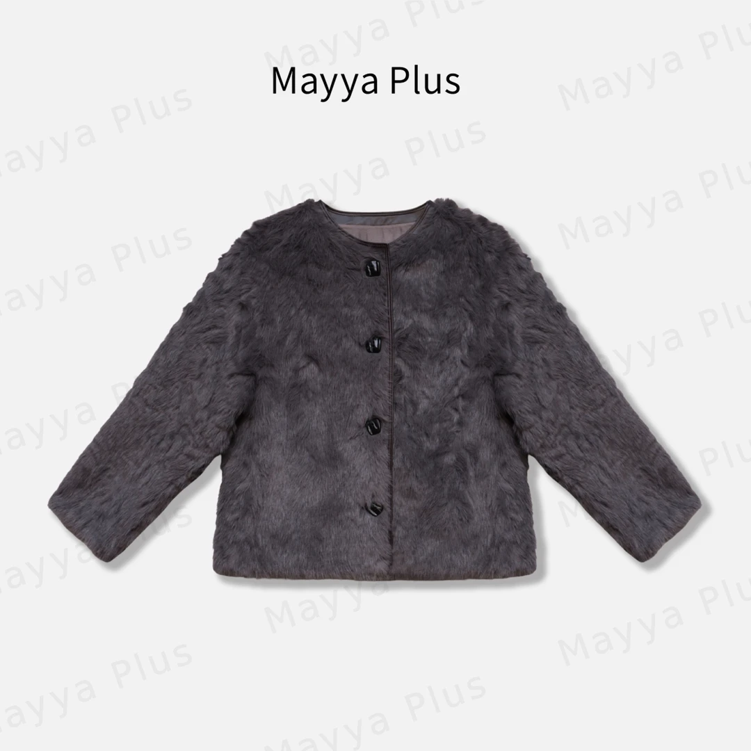 【主角光环】Mayya Plus麦芽定制气质流光风保暖大衣女外套32546168