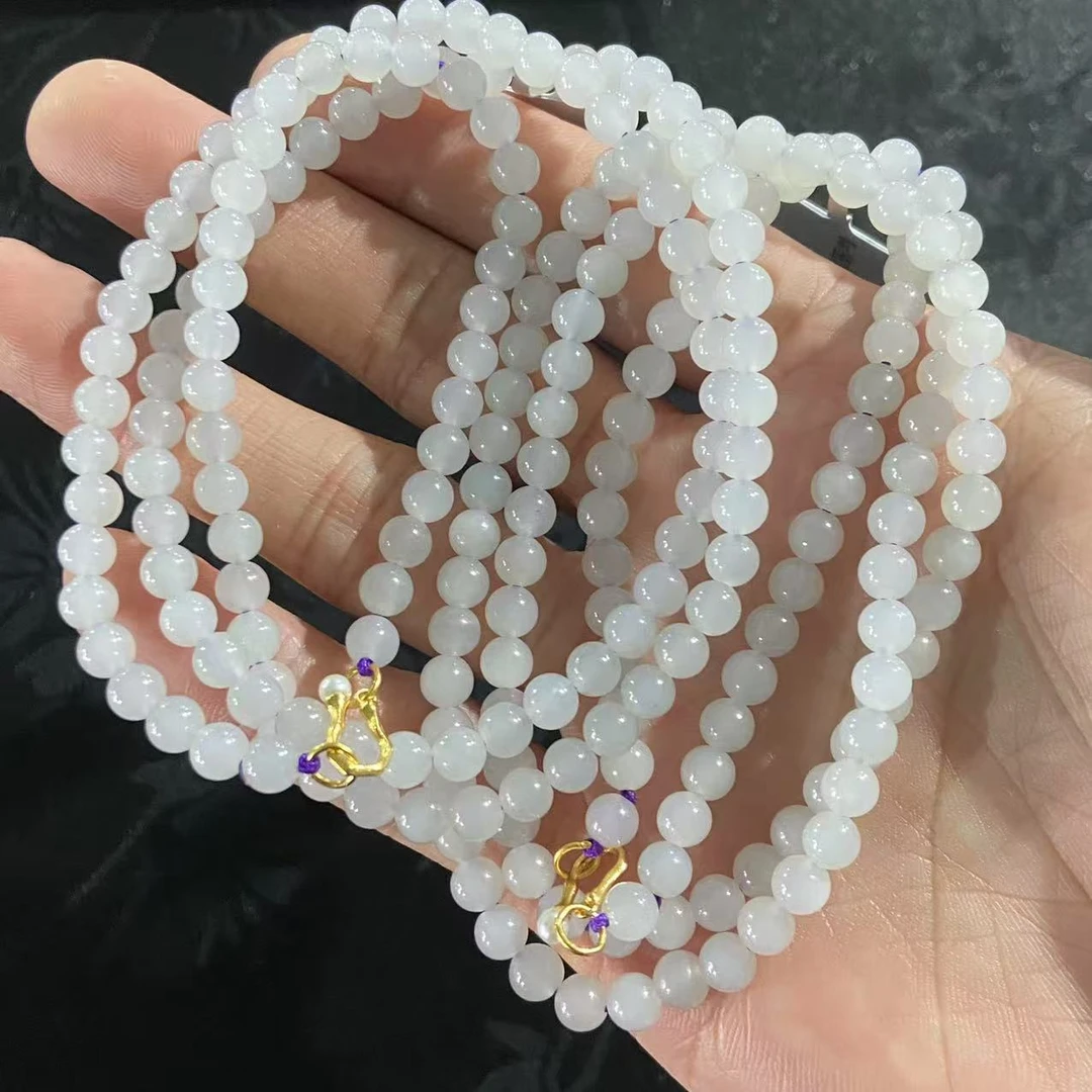 【举石珠宝】T0303-274-21和田玉珠串（一件/多样性发/约4mm+）R