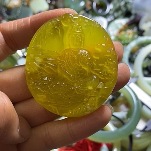 岫玉颈饰未镶嵌挂件