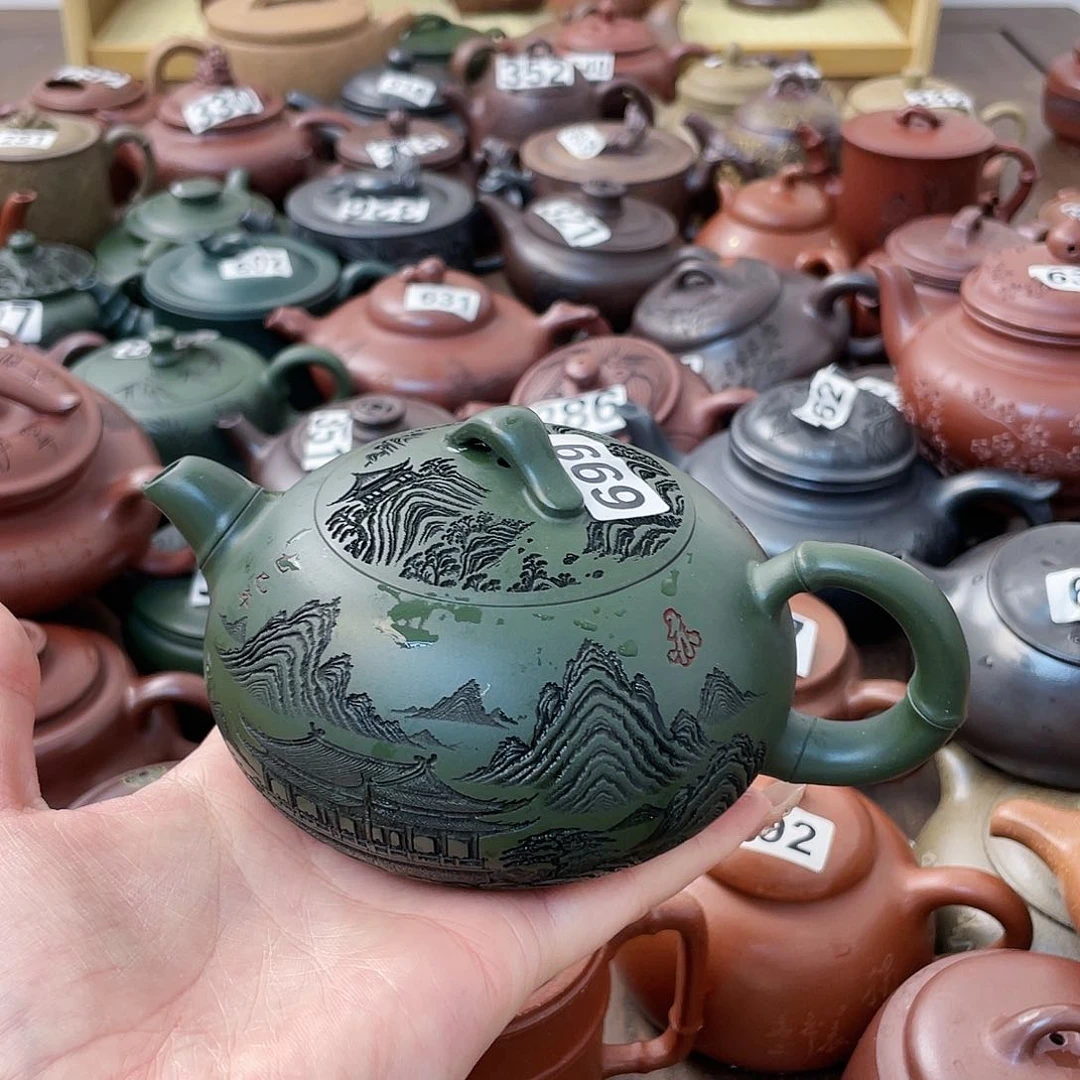 茶壶紫砂朱*美紫砂微瑕