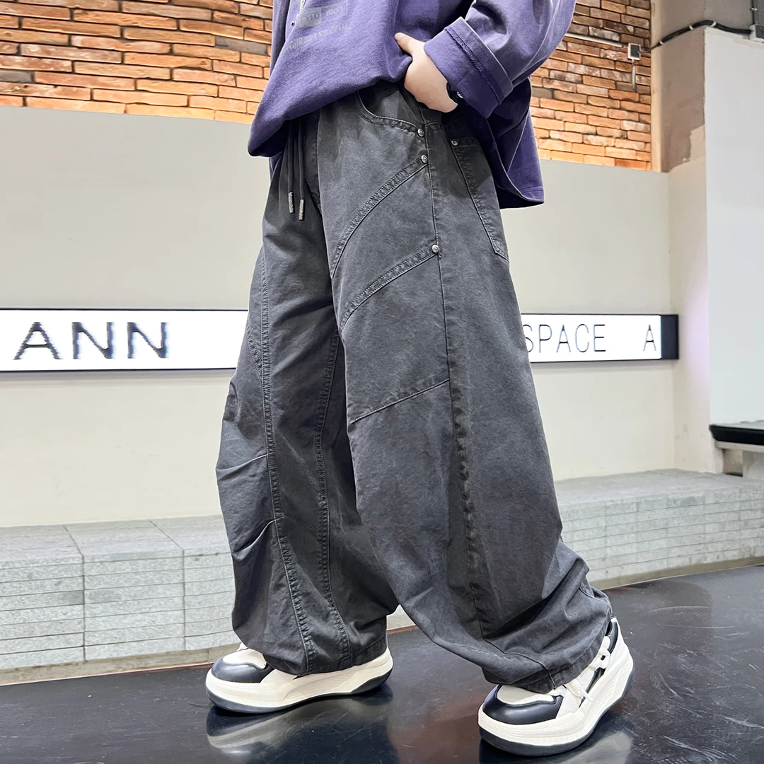 男童春秋款休闲裤2025新款宽松长裤中大童裤子潮【滔滔】A5255