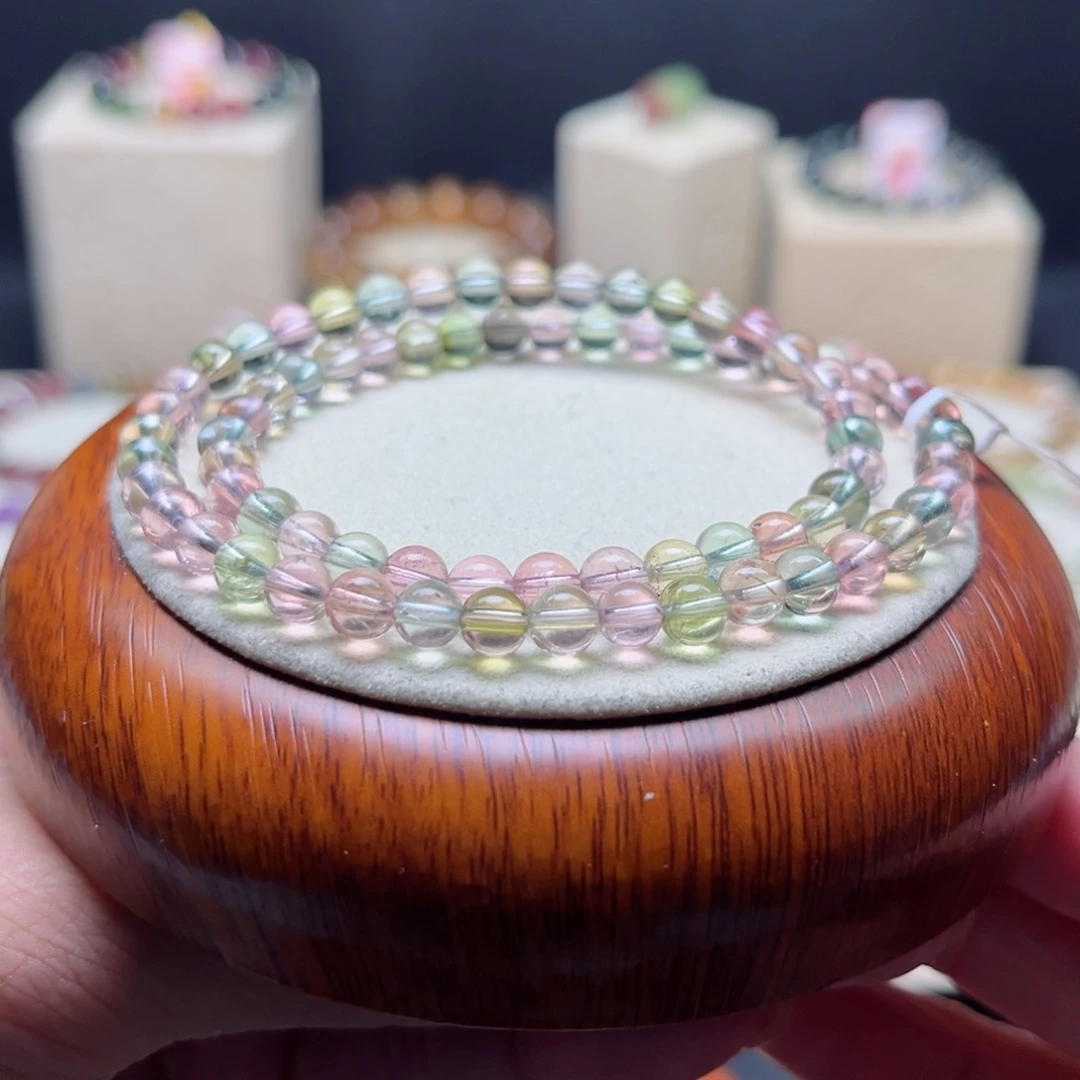 碧玺手链未镶嵌莫兰迪5.2mm