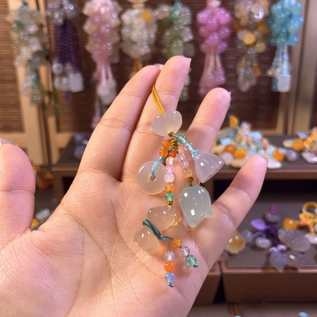 玛瑙/玉髓车挂未镶嵌手机链