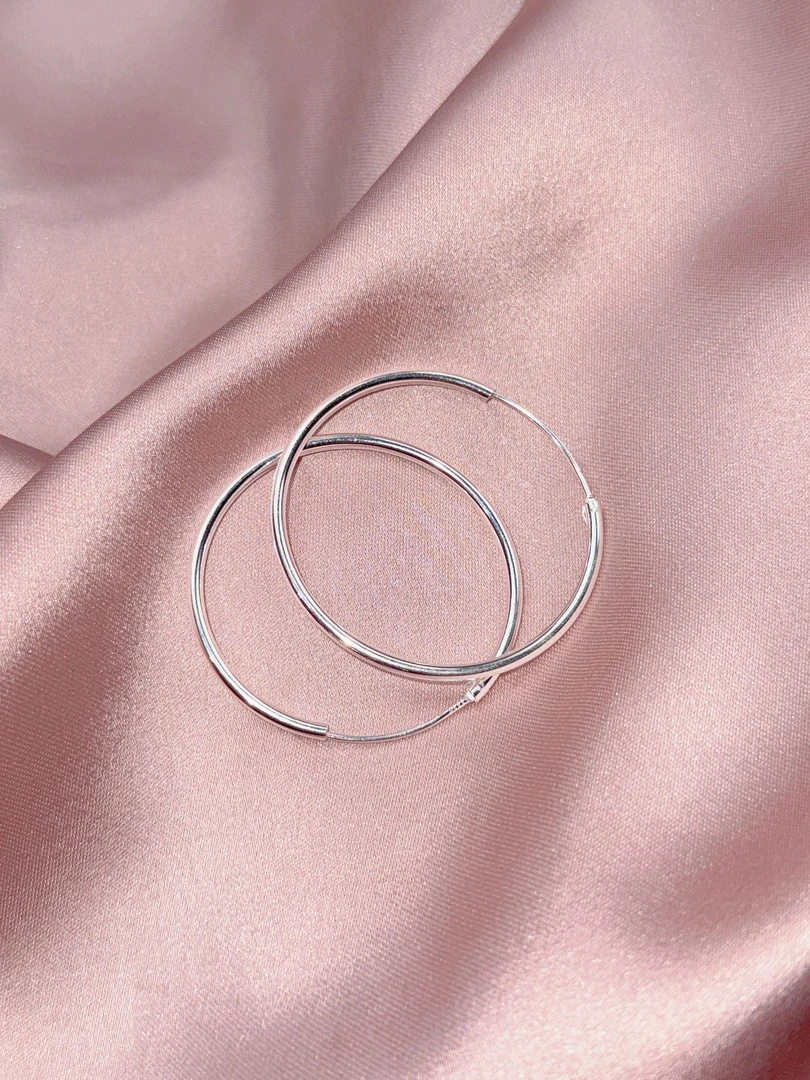 足银耳饰 苗岭银歌传承 | 足银空心素耳大圆圈百搭高级感