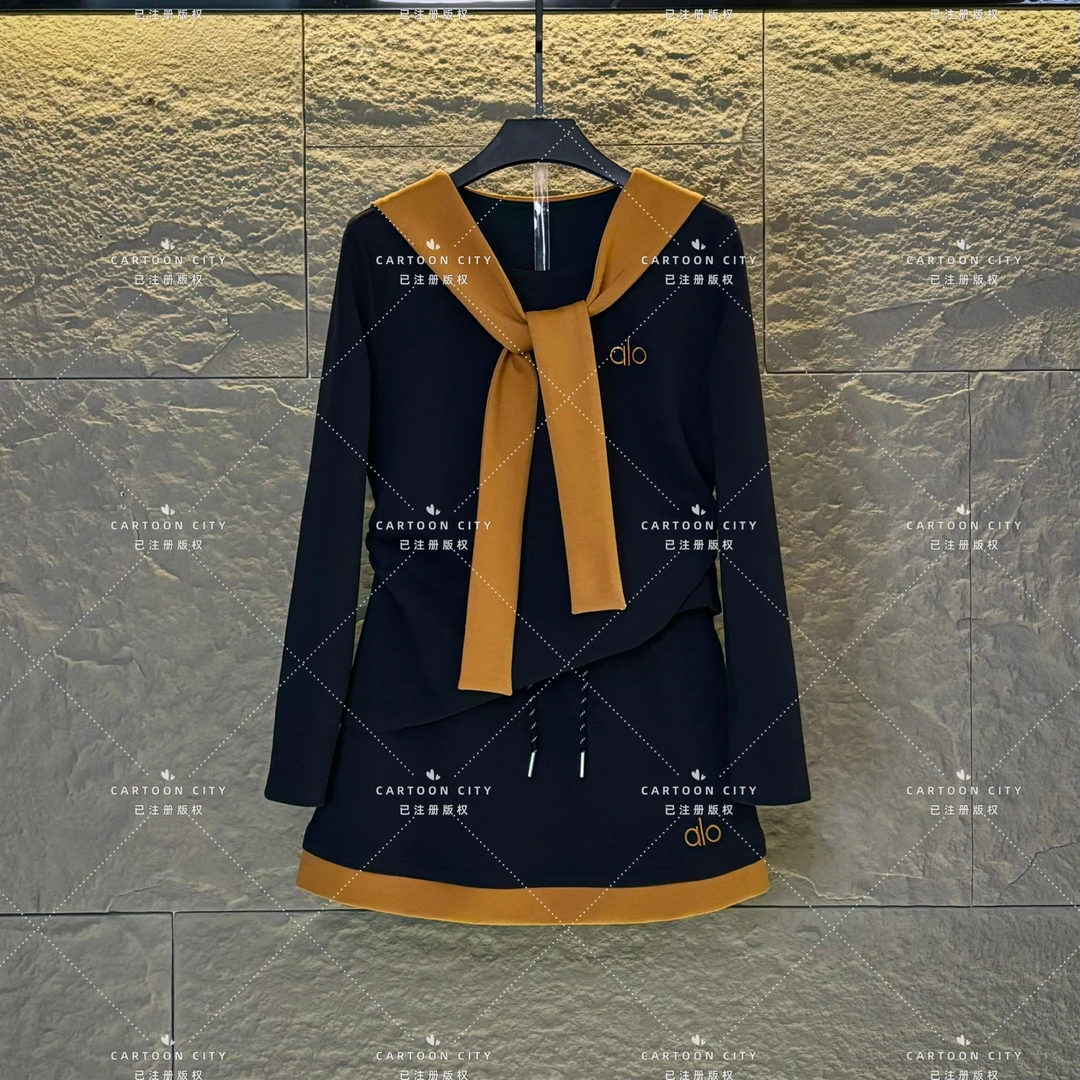 LLVD-B212秋季新品丨<重工系列>长袖卫衣翻领重工套装两件套