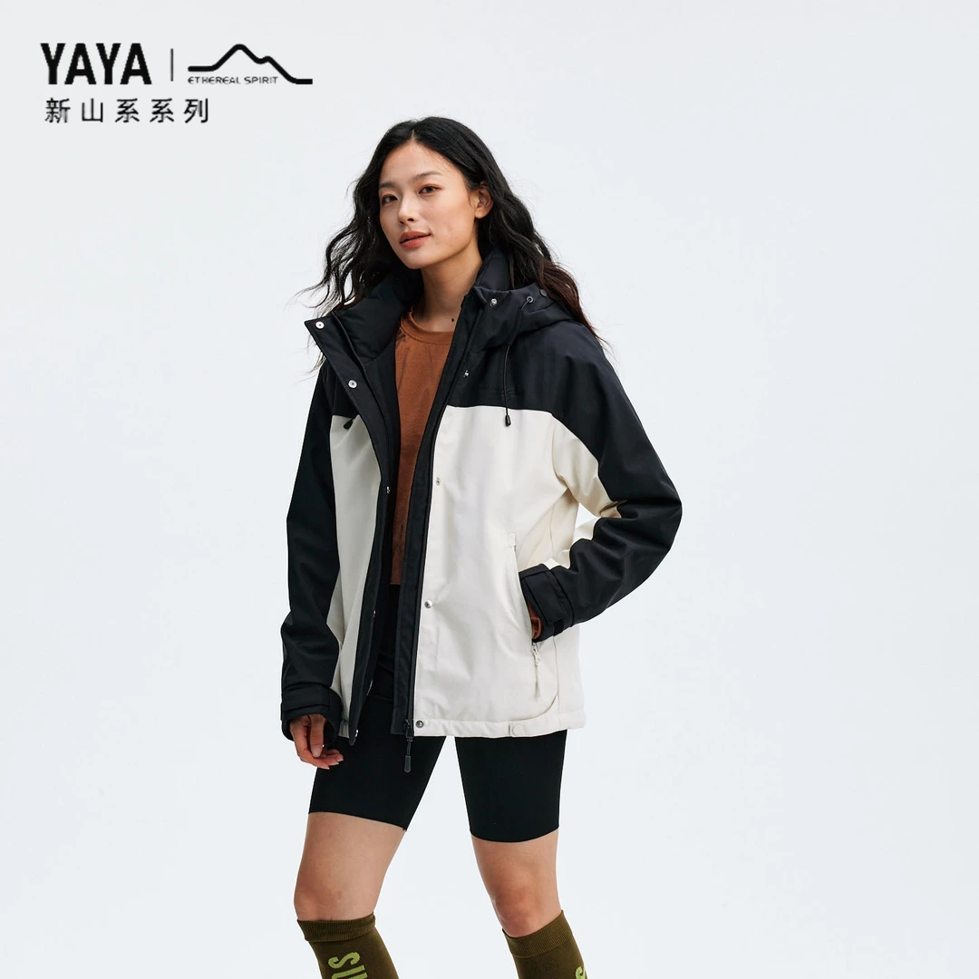YAYA/鸭鸭新款男女情侣羽绒服时尚百搭户外登山外套YE5B605955H