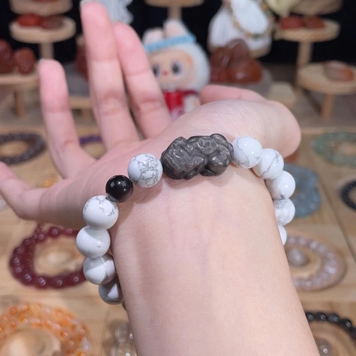 烟晶手链未镶嵌黑白松石