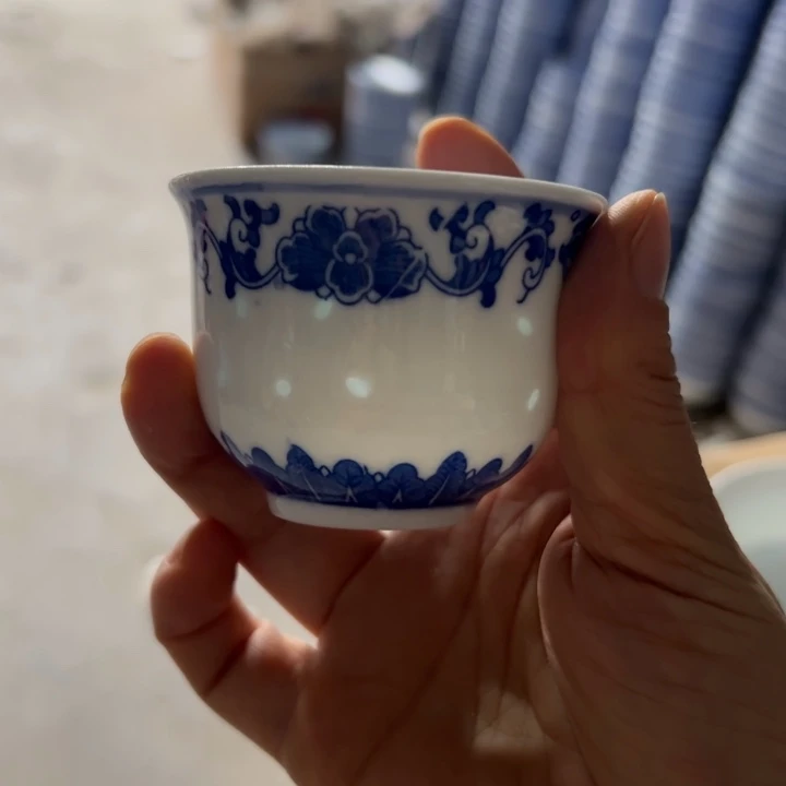 陶80毫升牡丹小茶杯