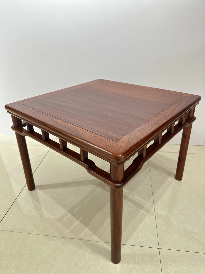 明式裹腿休闲小方桌 榫卯结构烫蜡工艺经典器形家用正方形四方桌