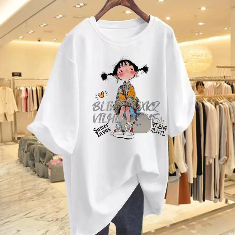 【6-2】大版T恤2025纯棉男女同款纯棉T恤短袖t恤学生夏季ins潮牌潮