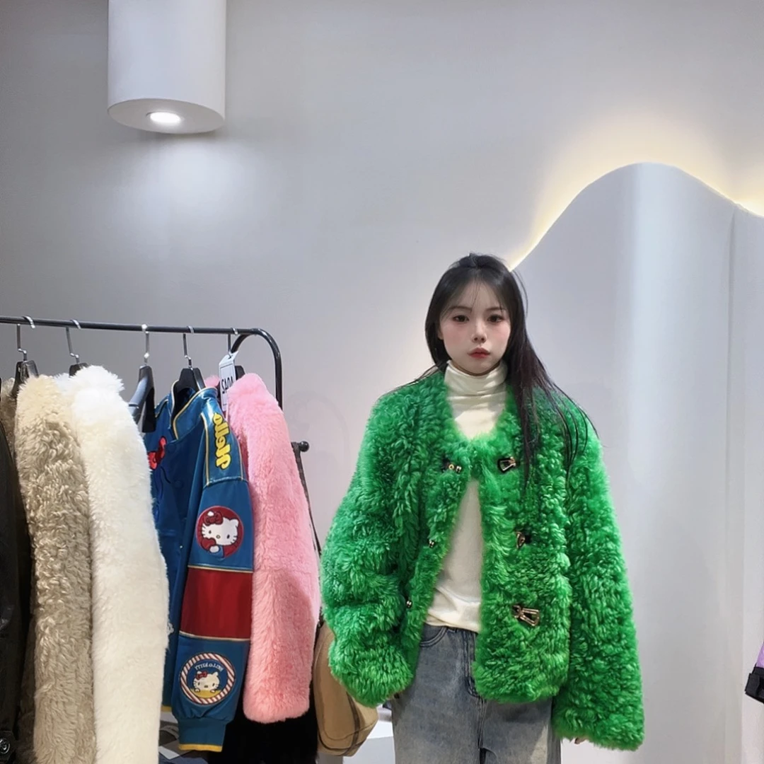 真皮皮毛一体外套223-3223