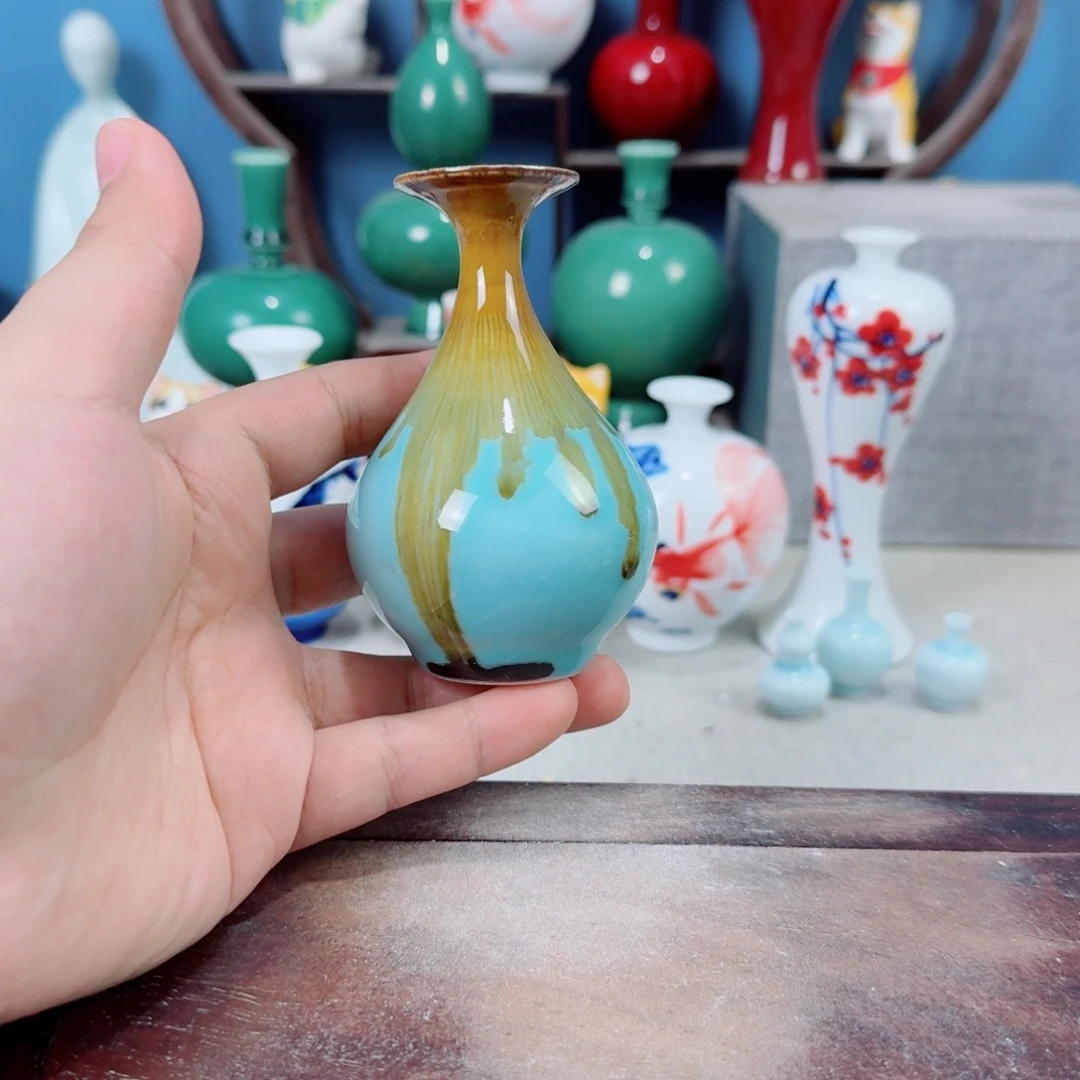 陶瓷手工小花器摆件