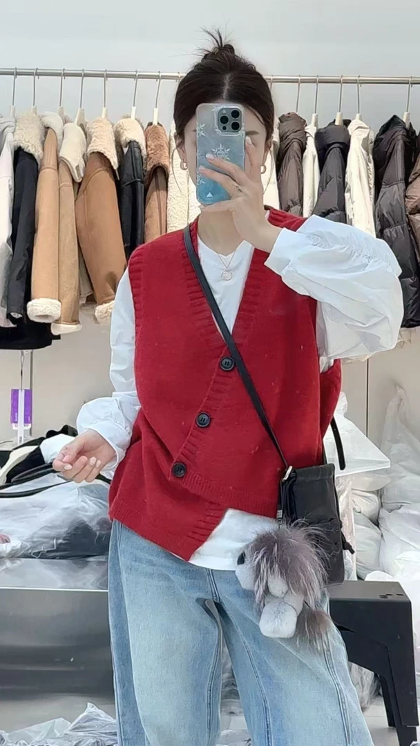 新年马甲两件套上衣