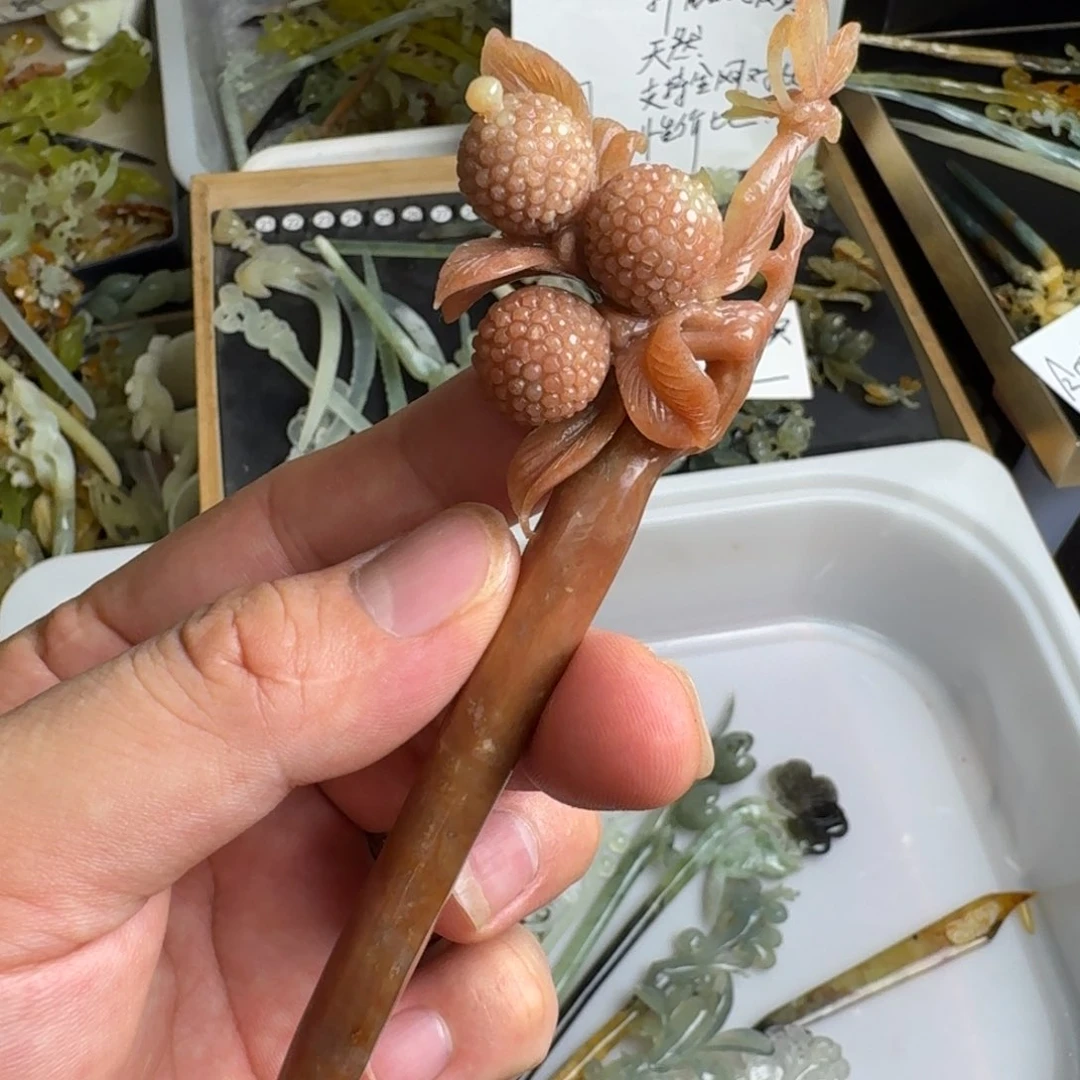 蛇纹石玉未镶嵌发饰