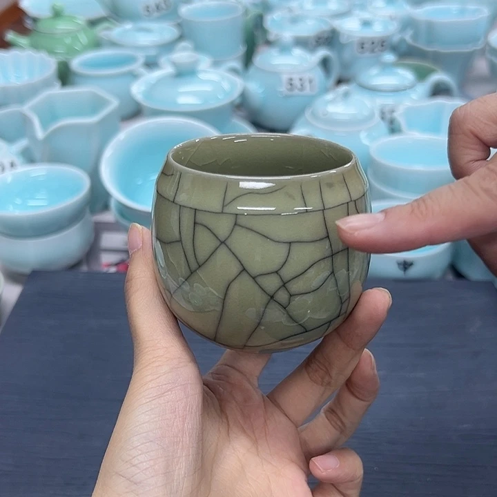 龙泉云间青瓷小米茶器