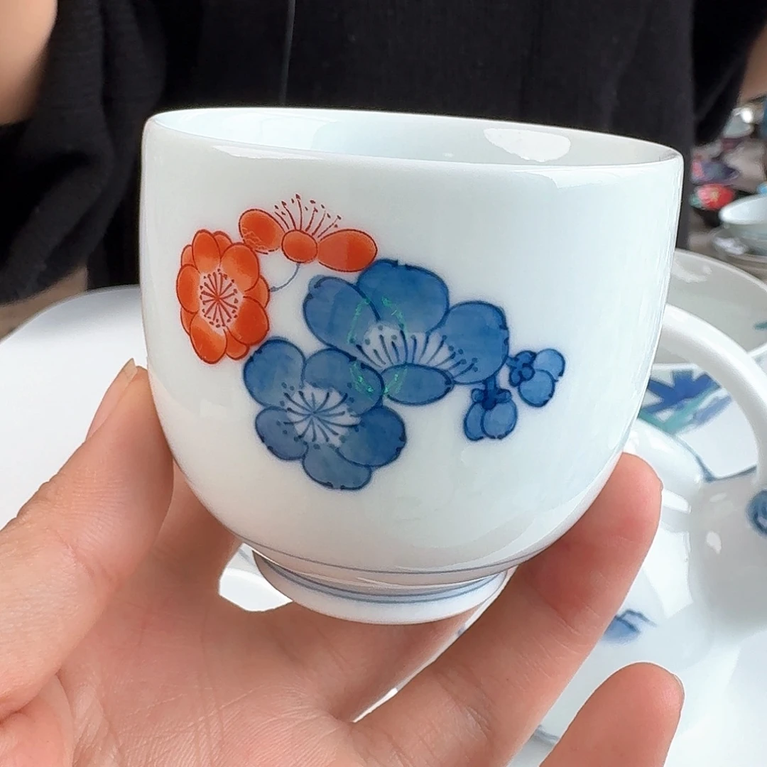 瓷片鲁山窑樱花茶杯120ml