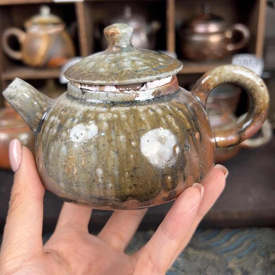 杯柴烧茶器粗陶壶