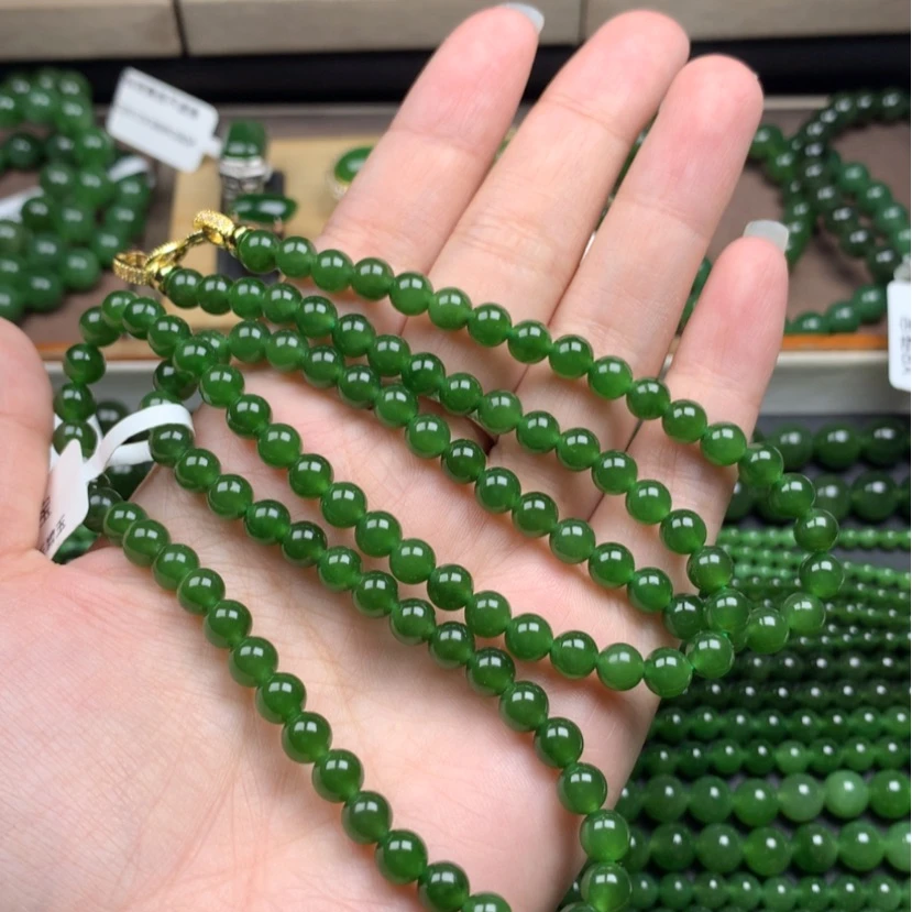 【闪购商品】颈饰未镶嵌和田玉（碧玉）董*糖6m