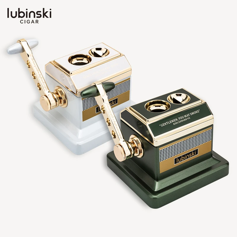LUBINSKI鲁宾斯基高端台式雪茄剪刀平切V口金属刀刃锋利雪茄闸刀