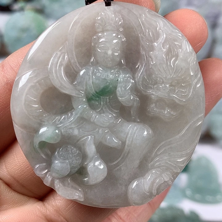 颈饰未镶嵌翡翠玉龙观音福利