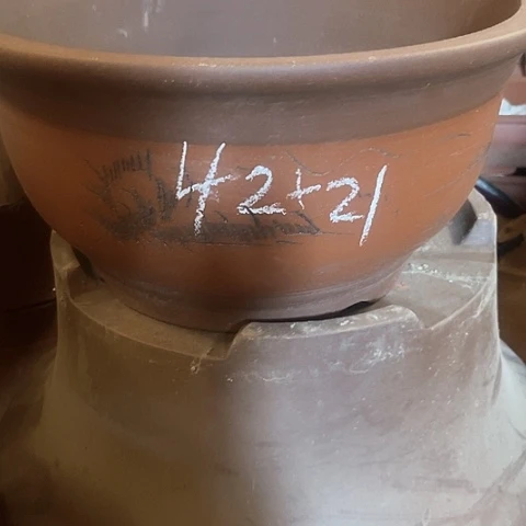紫砂花盆大今钟一个