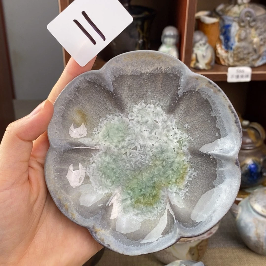 高白花口杯垫-一起喝茶