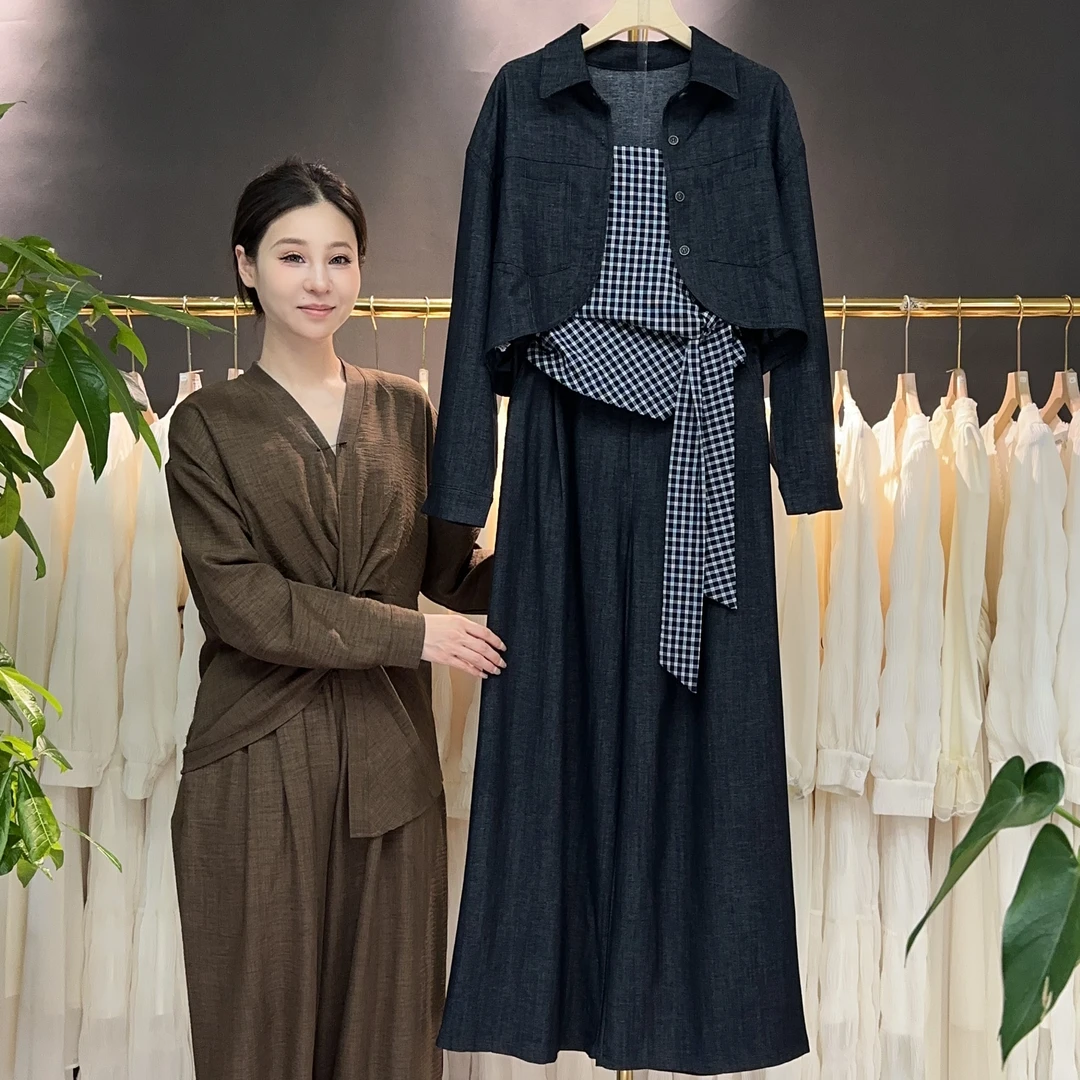 三件套2025新款秋季百搭时尚洋气套装老钱风阔腿裤休闲风女装时尚