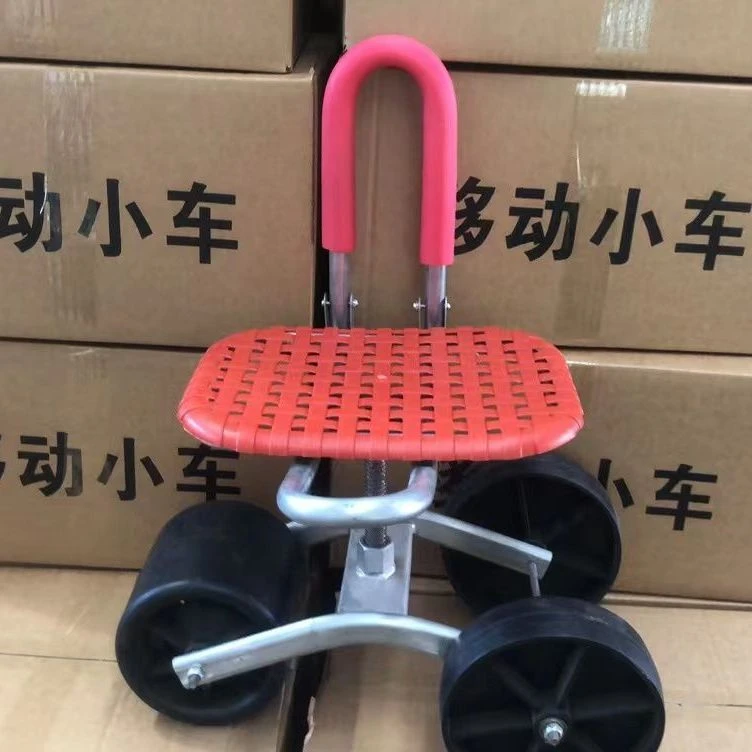 大棚移动懒汉车田园采摘萝卜草莓带轮多功能旋转车椅新款懒人凳子