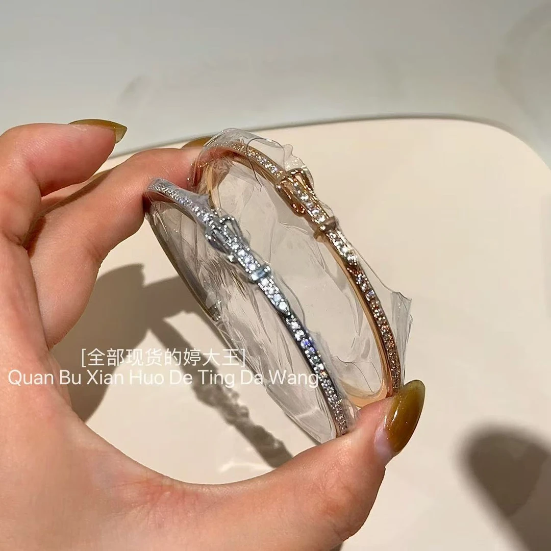 铜合金合成锆石手镯 【镶钻皮带可开口手镯】