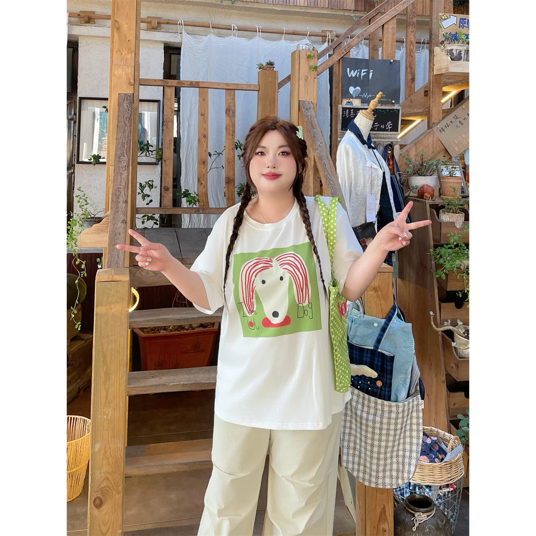 断码捡漏C蓝晒暗房/凉感冰瓷棉卡通印花短袖15106花契大码200斤