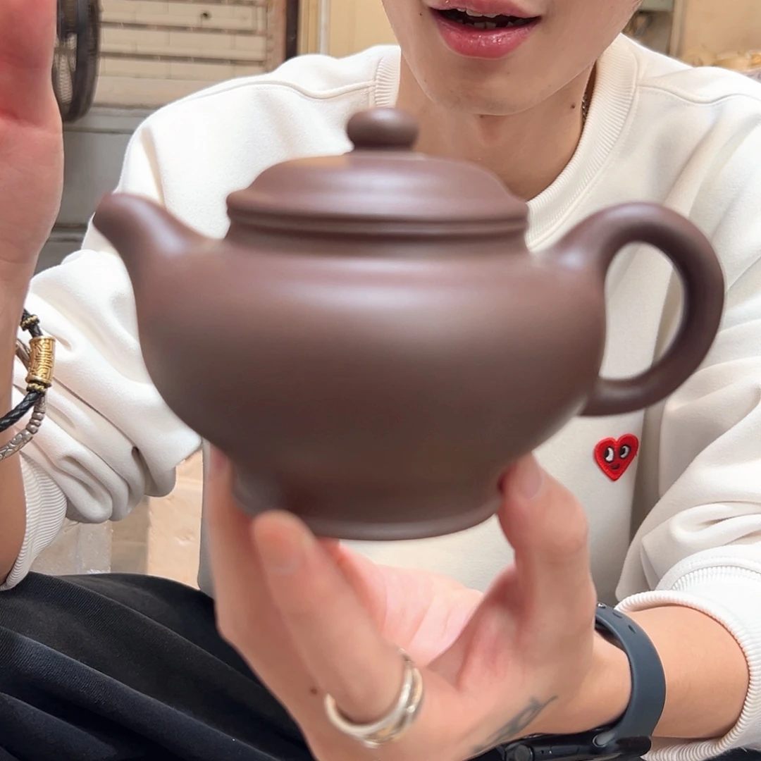 茶壶紫砂紫泥掇只300瑕