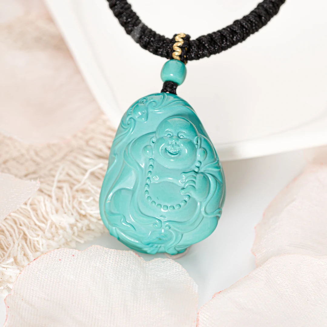 【东方灵玉】原矿绿松石高瓷精品吊坠节日好物高级感品质优选