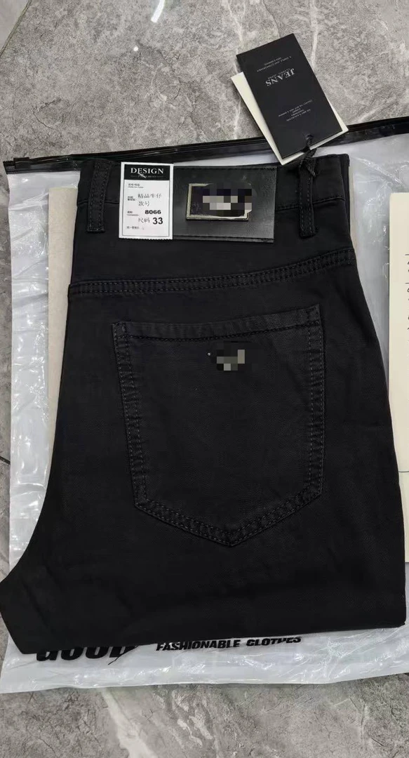 【NoBle男装】新款男士黑色牛仔长裤8066