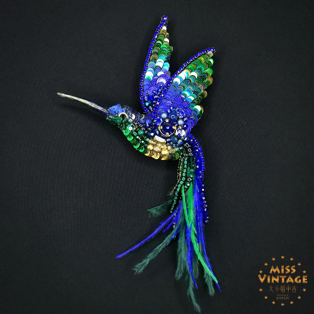 高定工坊法式珠绣胸针[215-035]