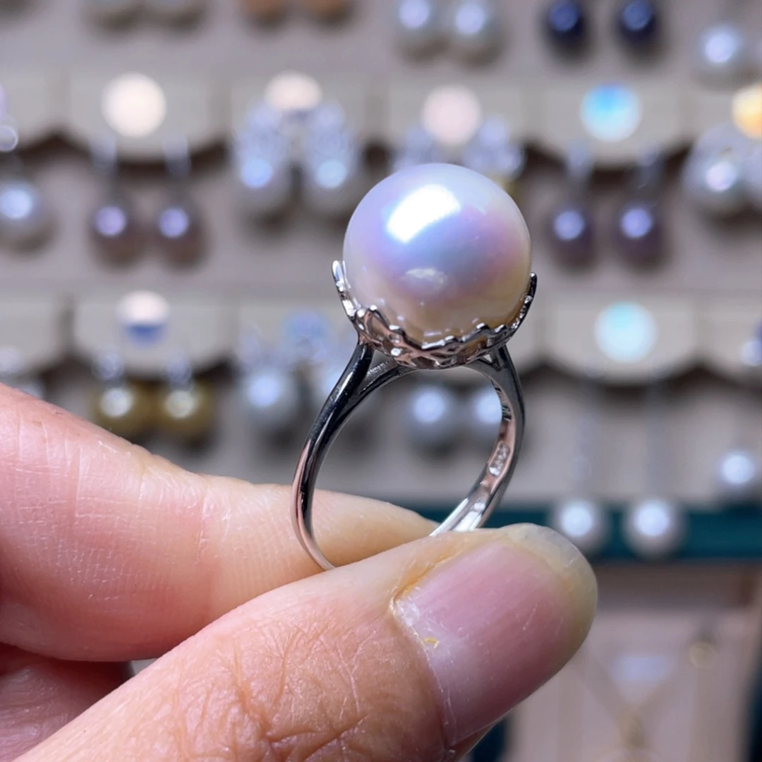 银S925镶嵌淡水珍珠其他好**莲