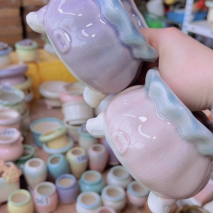 红陶陶瓷花盆当场满12包邮