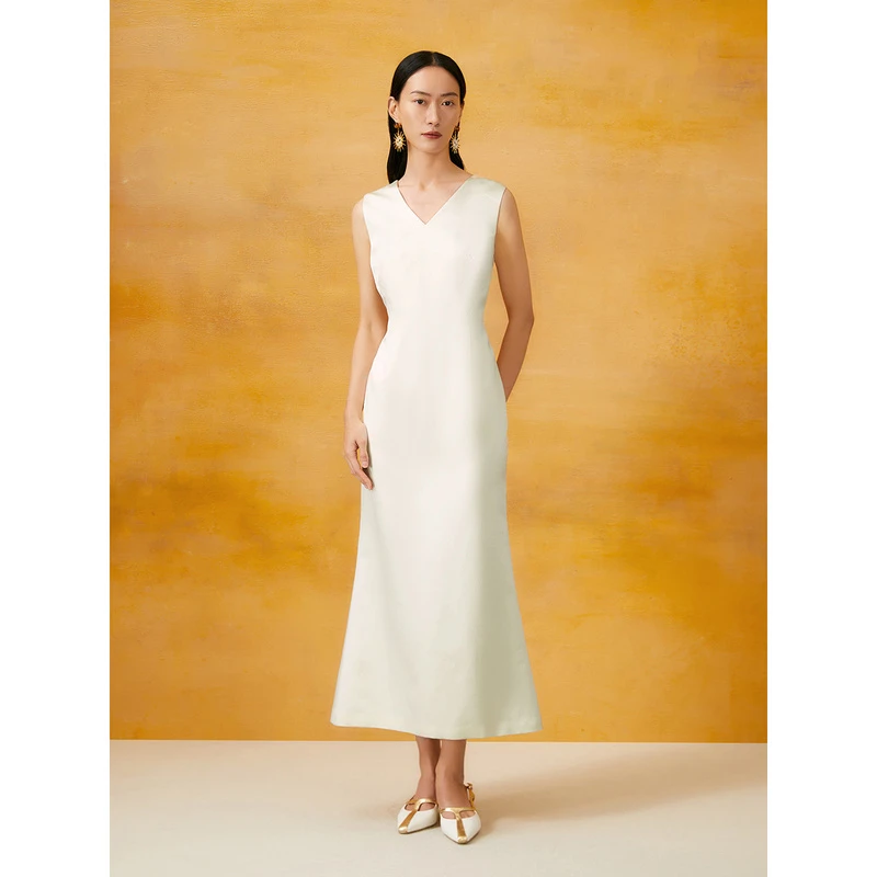 Song of Song歌中歌显瘦气质白色性感夏季法式连衣裙5C34205070