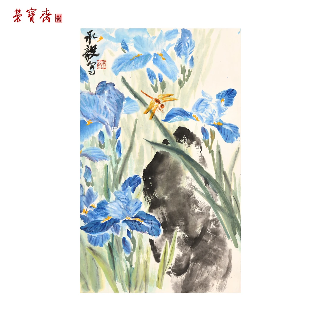 -22（W6637）《亭亭玉立》书画3 纸本设色 52×32cm