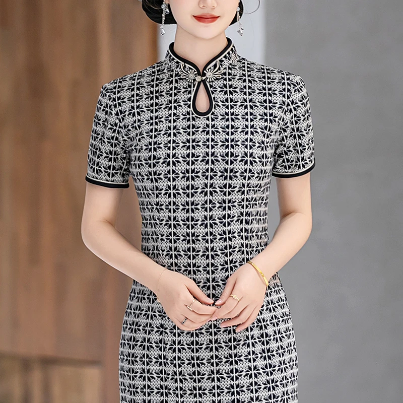 高端新中式旗袍绝美民国风2025新款夏季裙子老上海日常可穿晚礼服