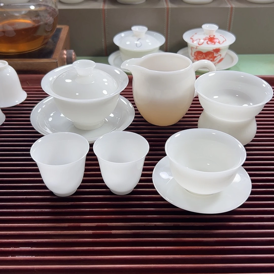 润玉高级120mk盖碗公杯过滤主人杯1客杯2➕杯垫1