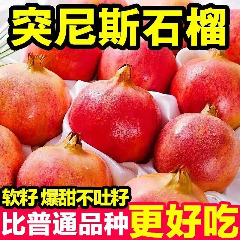 【产地特惠】正宗四川会理突尼斯软子石榴老树红石榴现摘现发