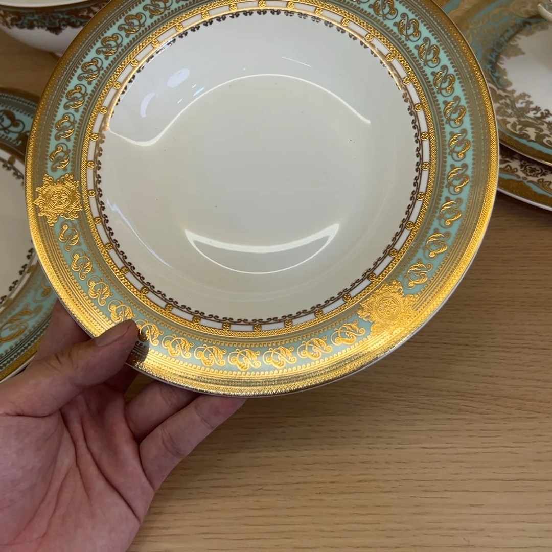 瓷片8.5寸草帽盘两个一单