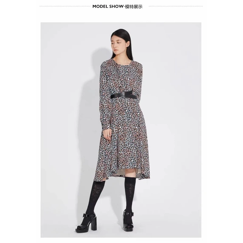 MB象牙色豹纹连衣裙9100（三标齐全）